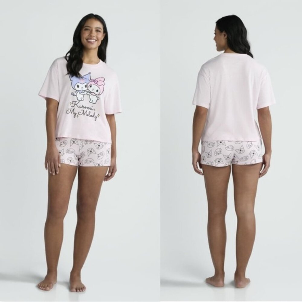 Hello Kitty x Sanrio | Kuromi and My Melody Short Sleeve Lounge Tee | Size XL